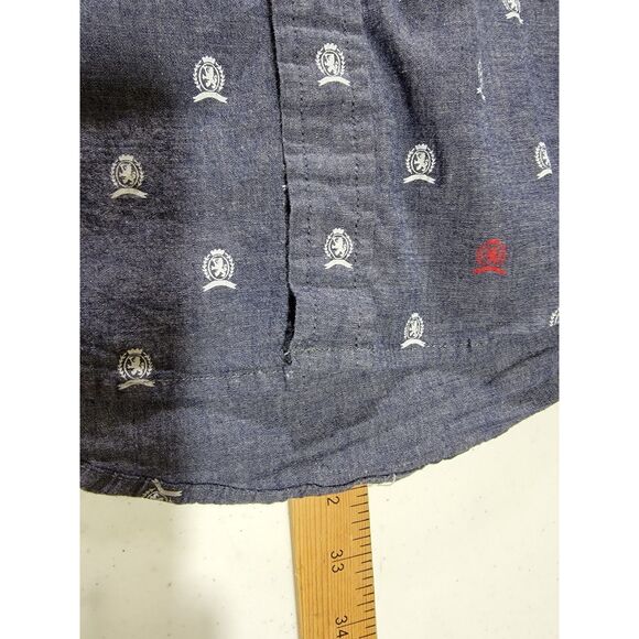 Tommy Hilfiger Stretch Men's AOP All Over Print Long Sleeve Button Shirt - XL - Picture 4 of 6